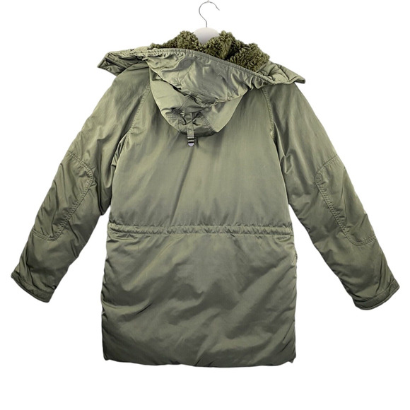 Ralph Lauren Denim & Supply Jacket Medium Green Military Down Sherpa Lined Hood - Picture 2 of 16